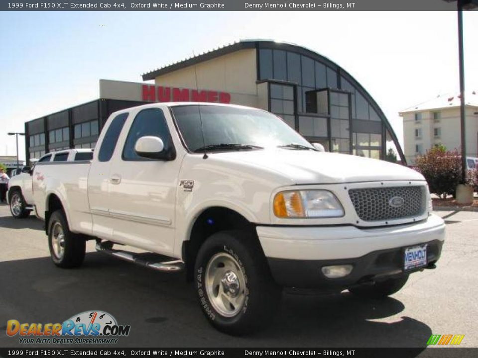 1999 Ford F150 XLT Extended Cab 4x4 Oxford White / Medium Graphite Photo #3