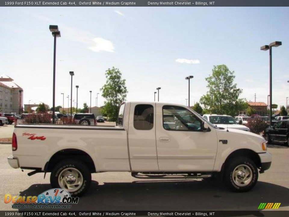 1999 Ford F150 XLT Extended Cab 4x4 Oxford White / Medium Graphite Photo #4