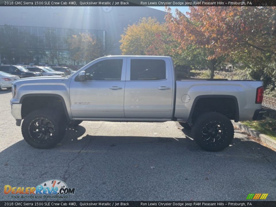 2018 GMC Sierra 1500 SLE Crew Cab 4WD Quicksilver Metallic / Jet Black Photo #3