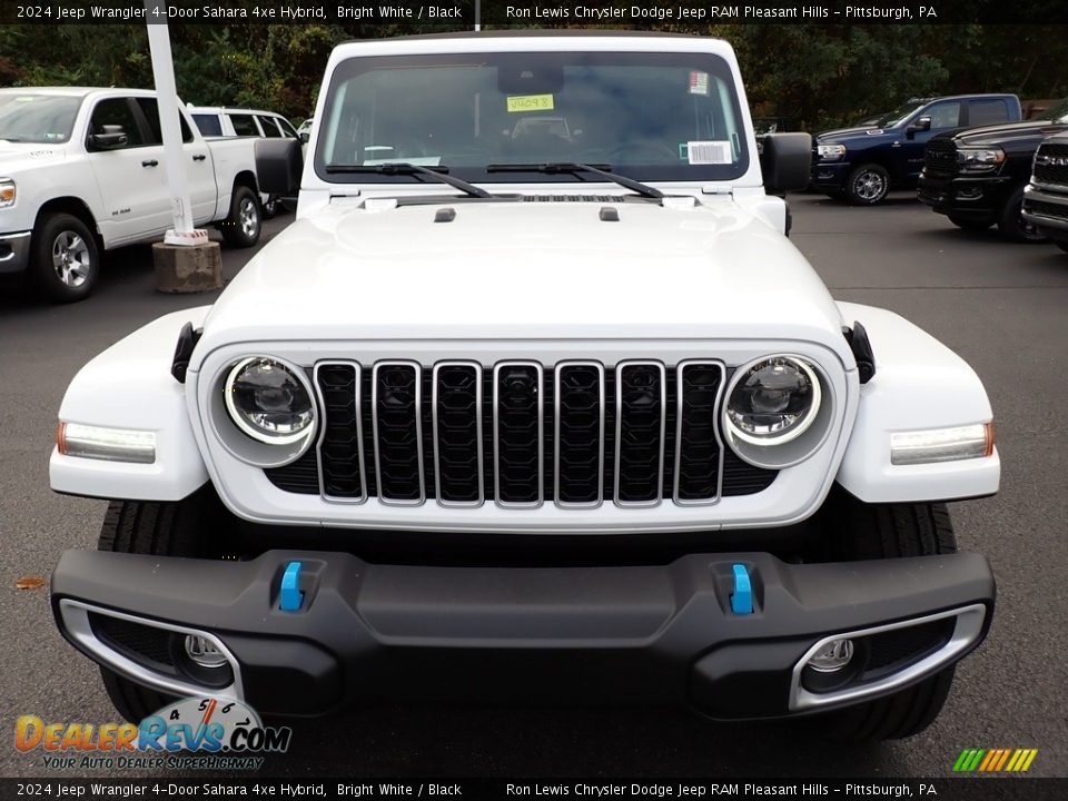 Bright White 2024 Jeep Wrangler 4-Door Sahara 4xe Hybrid Photo #9