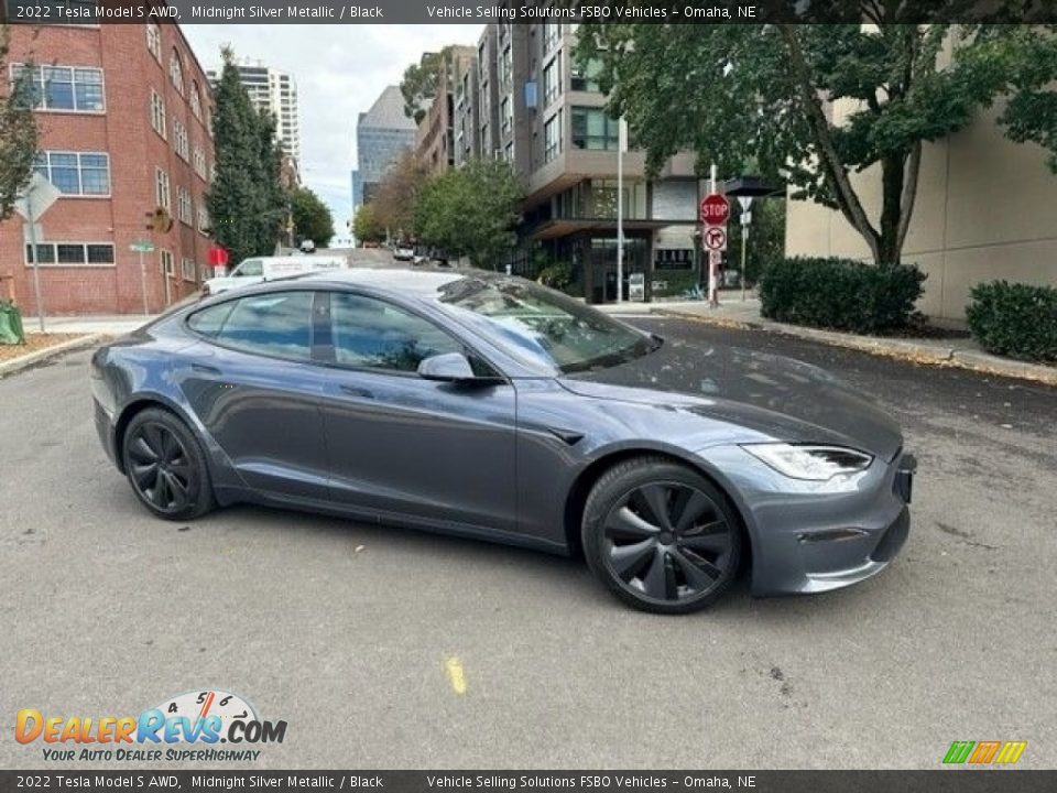 Midnight Silver Metallic 2022 Tesla Model S AWD Photo #13
