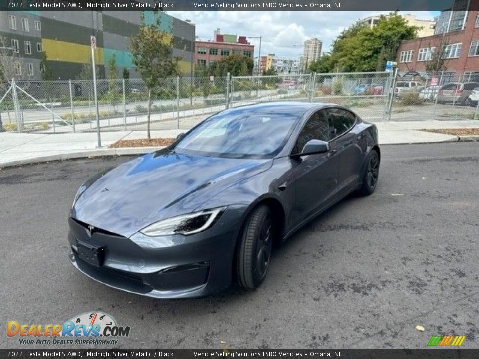 2022 Tesla Model S AWD Midnight Silver Metallic / Black Photo #17