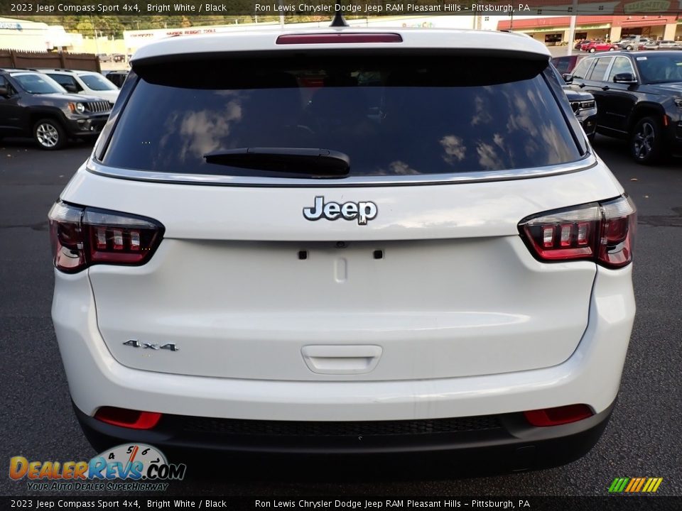 2023 Jeep Compass Sport 4x4 Bright White / Black Photo #4