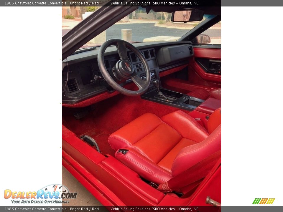 1986 Chevrolet Corvette Convertible Bright Red / Red Photo #4