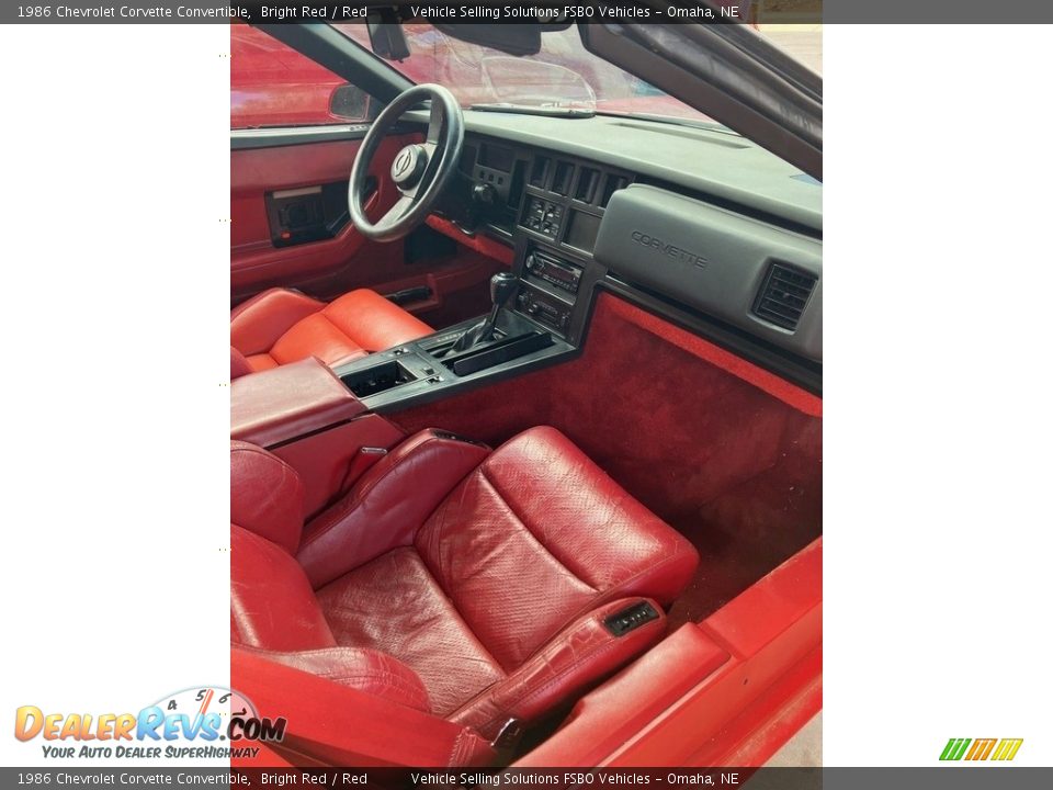 1986 Chevrolet Corvette Convertible Bright Red / Red Photo #5