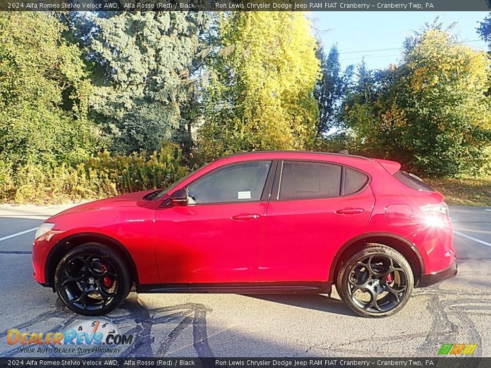 2024 Alfa Romeo Stelvio Veloce AWD Alfa Rosso (Red) / Black Photo #2