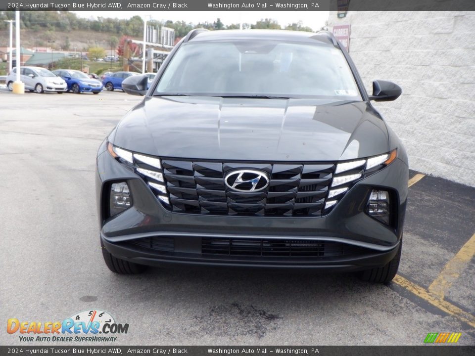 2024 Hyundai Tucson Blue Hybrid AWD Amazon Gray / Black Photo #3