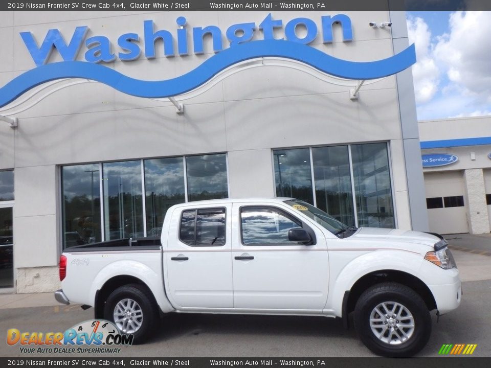 2019 Nissan Frontier SV Crew Cab 4x4 Glacier White / Steel Photo #2