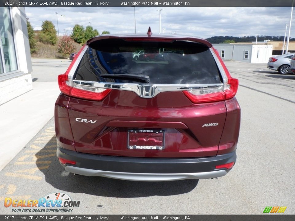 2017 Honda CR-V EX-L AWD Basque Red Pearl II / Ivory Photo #16