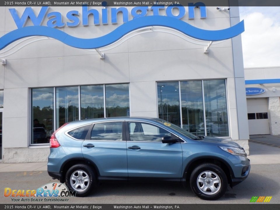 2015 Honda CR-V LX AWD Mountain Air Metallic / Beige Photo #2