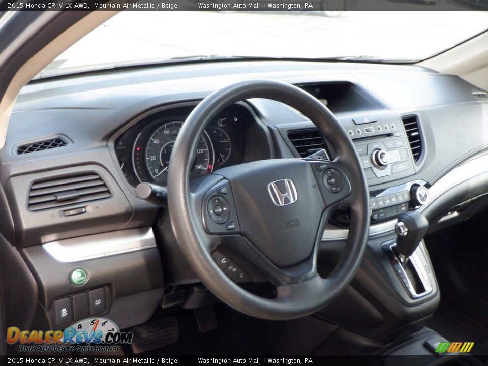 2015 Honda CR-V LX AWD Mountain Air Metallic / Beige Photo #16