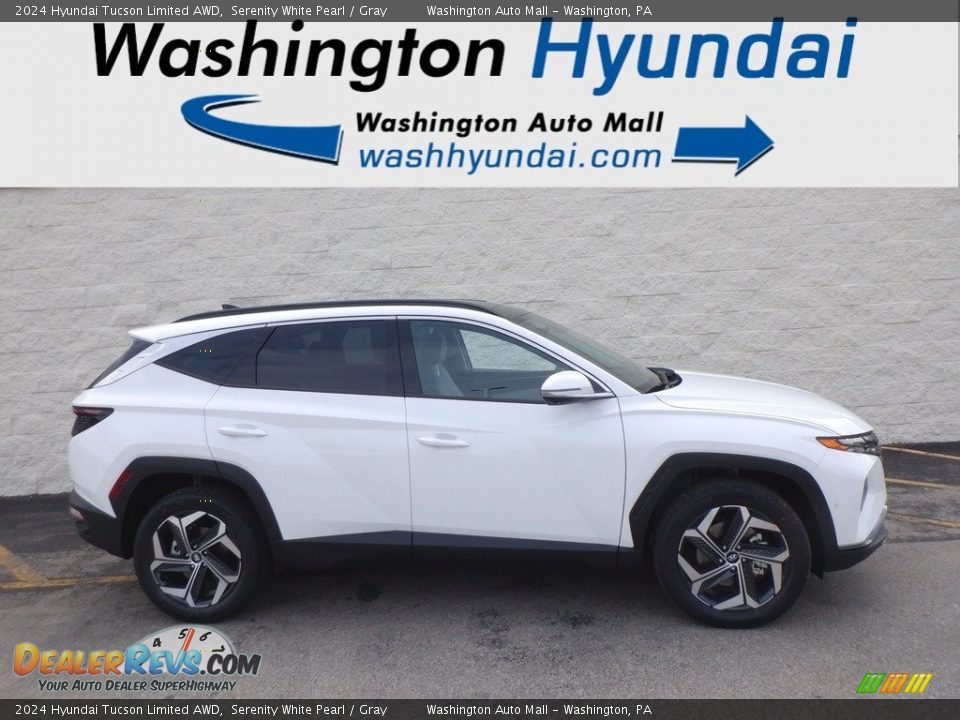 2024 Hyundai Tucson Limited AWD Serenity White Pearl / Gray Photo #2