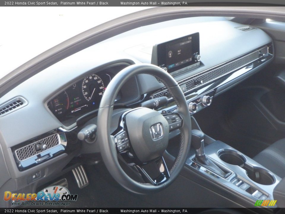 2022 Honda Civic Sport Sedan Platinum White Pearl / Black Photo #12