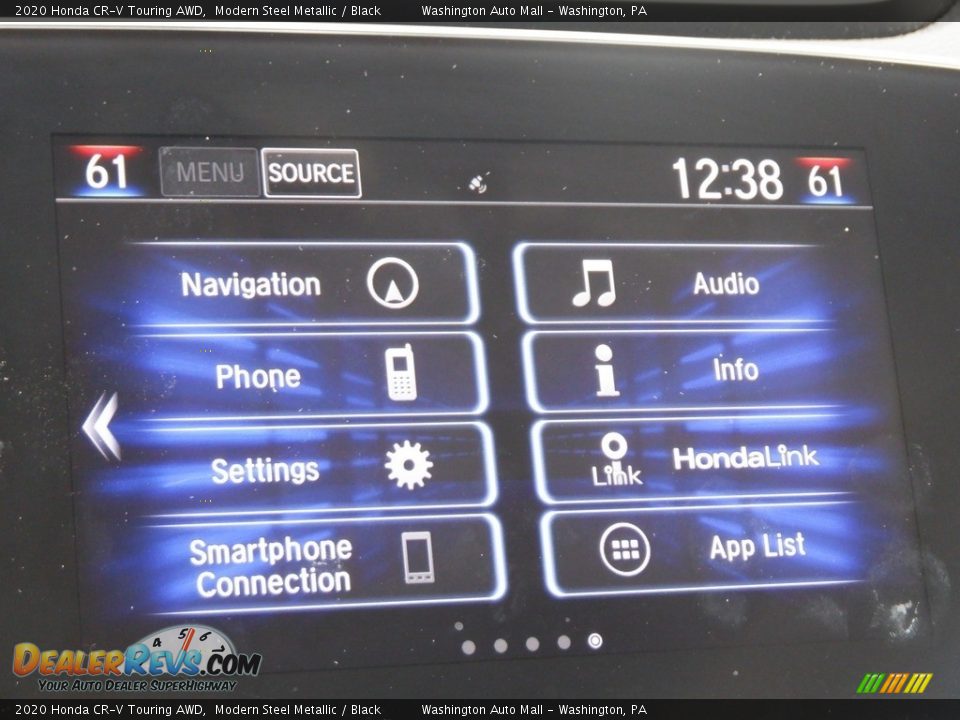 2020 Honda CR-V Touring AWD Modern Steel Metallic / Black Photo #7