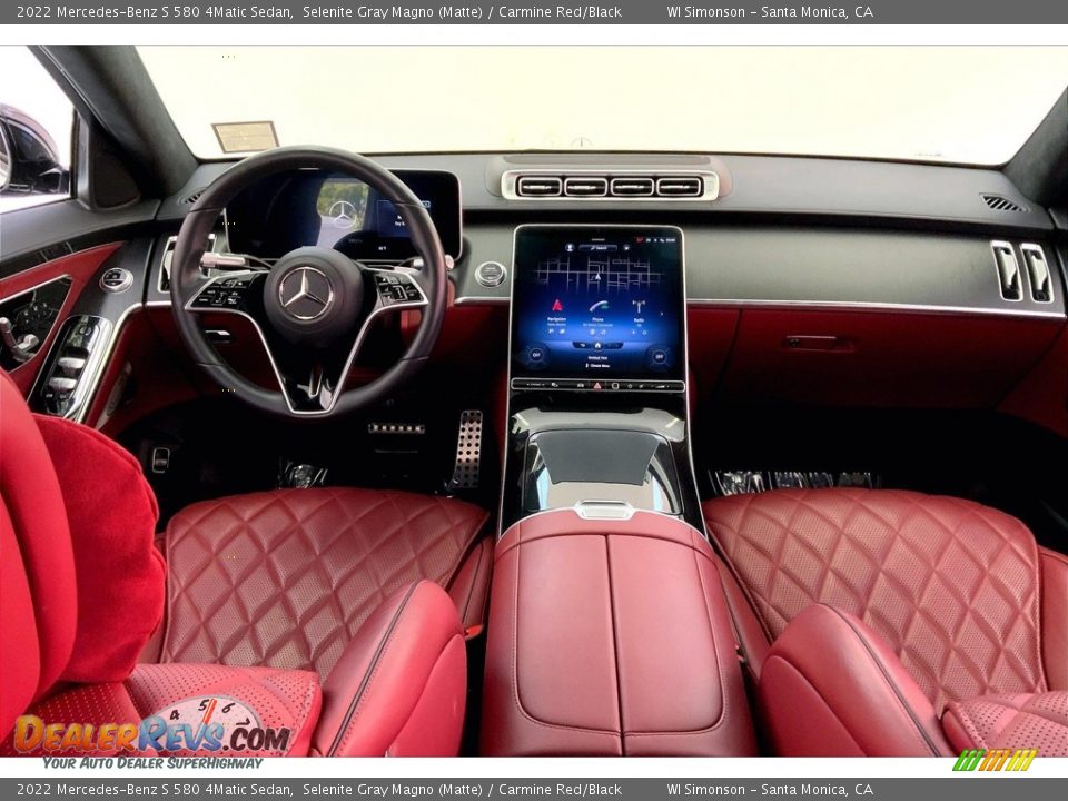 Carmine Red/Black Interior - 2022 Mercedes-Benz S 580 4Matic Sedan Photo #15