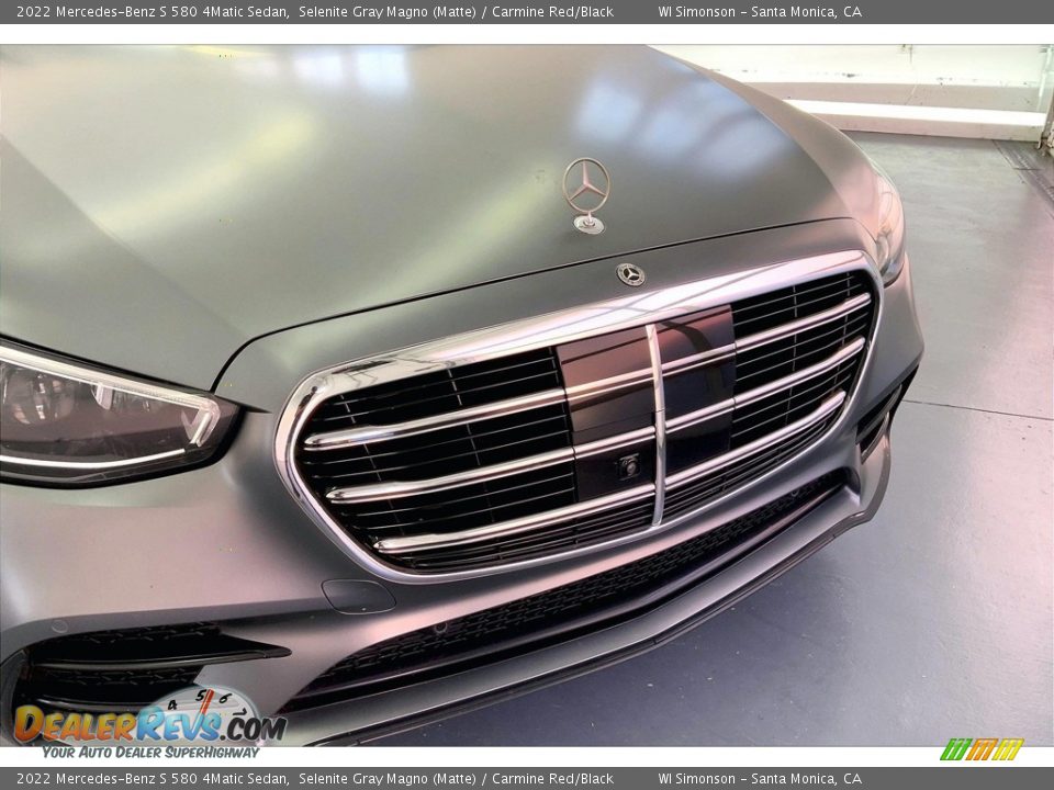 2022 Mercedes-Benz S 580 4Matic Sedan Selenite Gray Magno (Matte) / Carmine Red/Black Photo #30