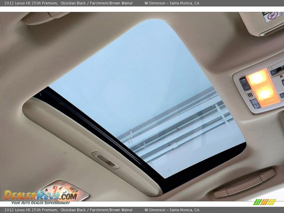 Sunroof of 2012 Lexus HS 250h Premium Photo #25