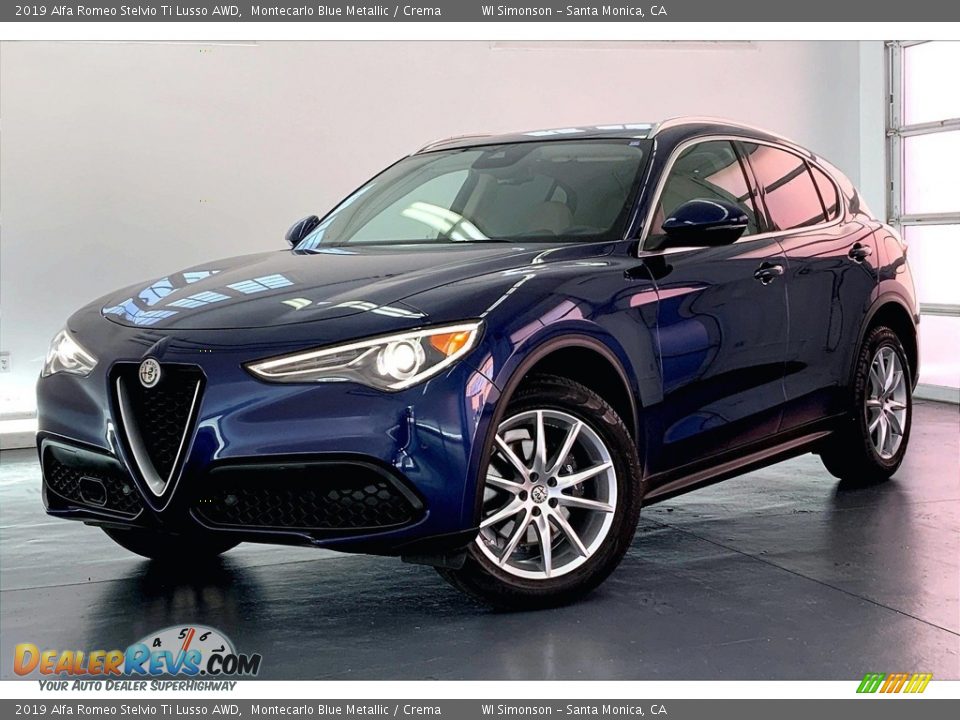 Montecarlo Blue Metallic 2019 Alfa Romeo Stelvio Ti Lusso AWD Photo #12