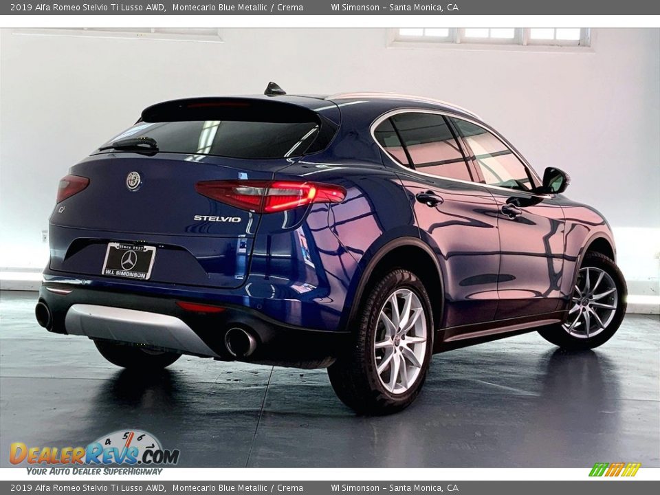 Montecarlo Blue Metallic 2019 Alfa Romeo Stelvio Ti Lusso AWD Photo #13