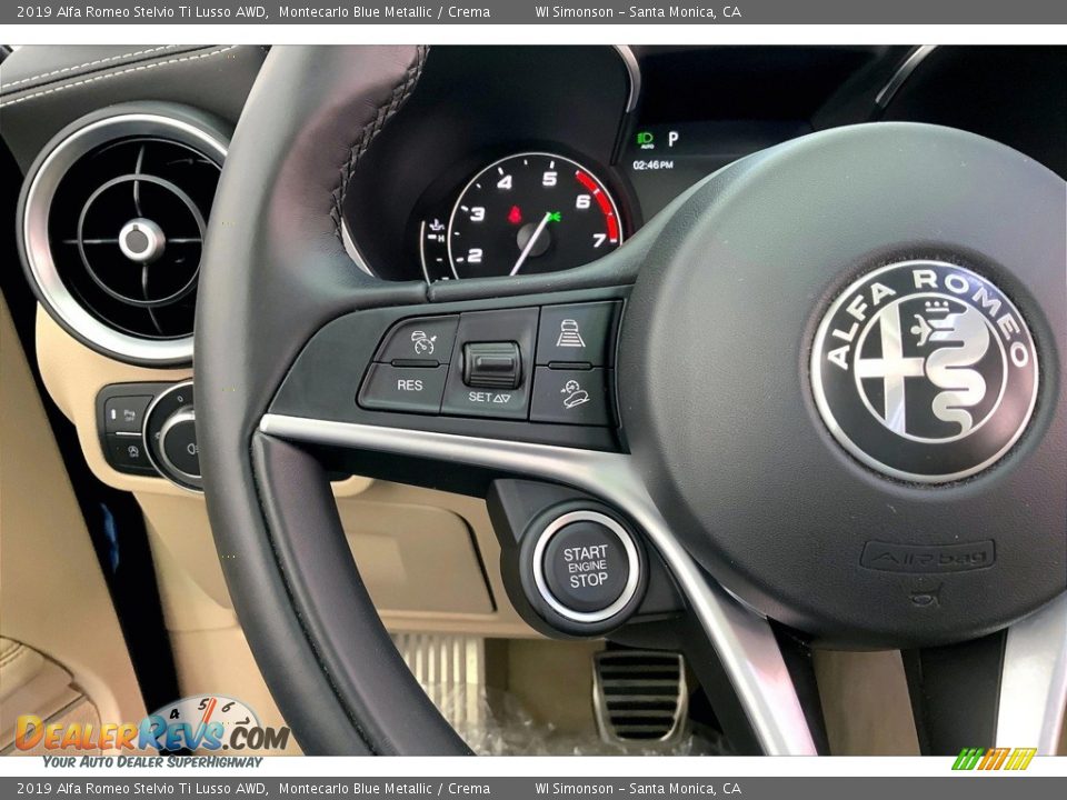 2019 Alfa Romeo Stelvio Ti Lusso AWD Steering Wheel Photo #21