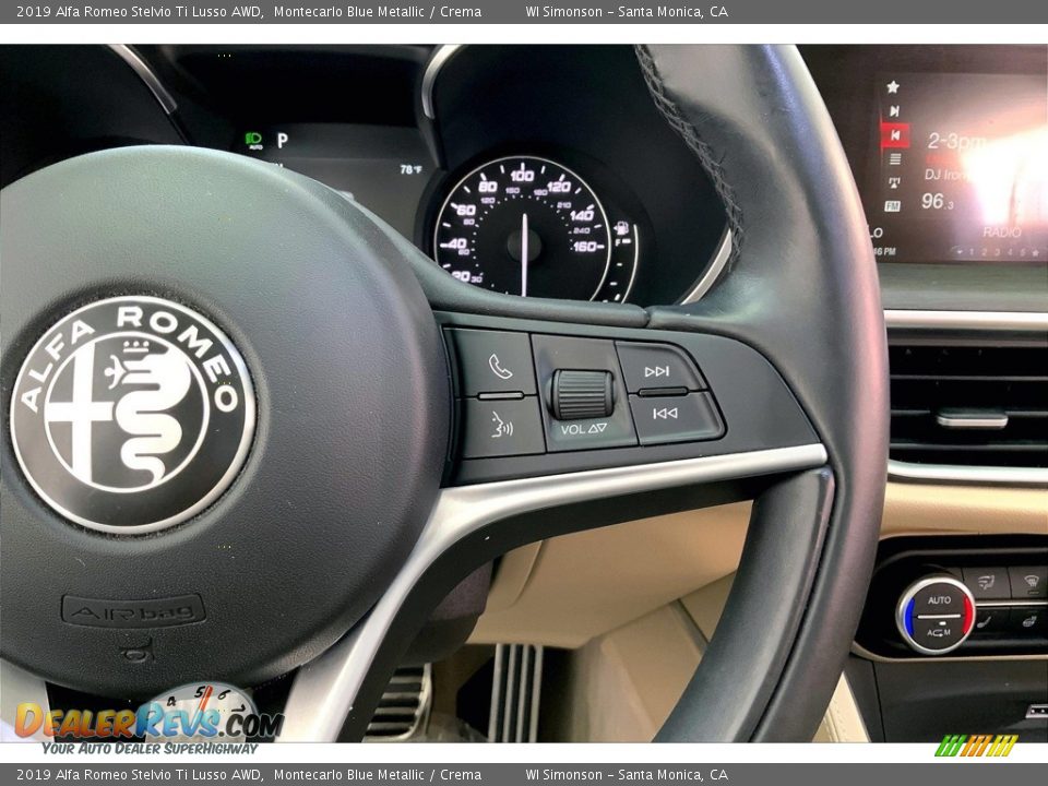 2019 Alfa Romeo Stelvio Ti Lusso AWD Steering Wheel Photo #22