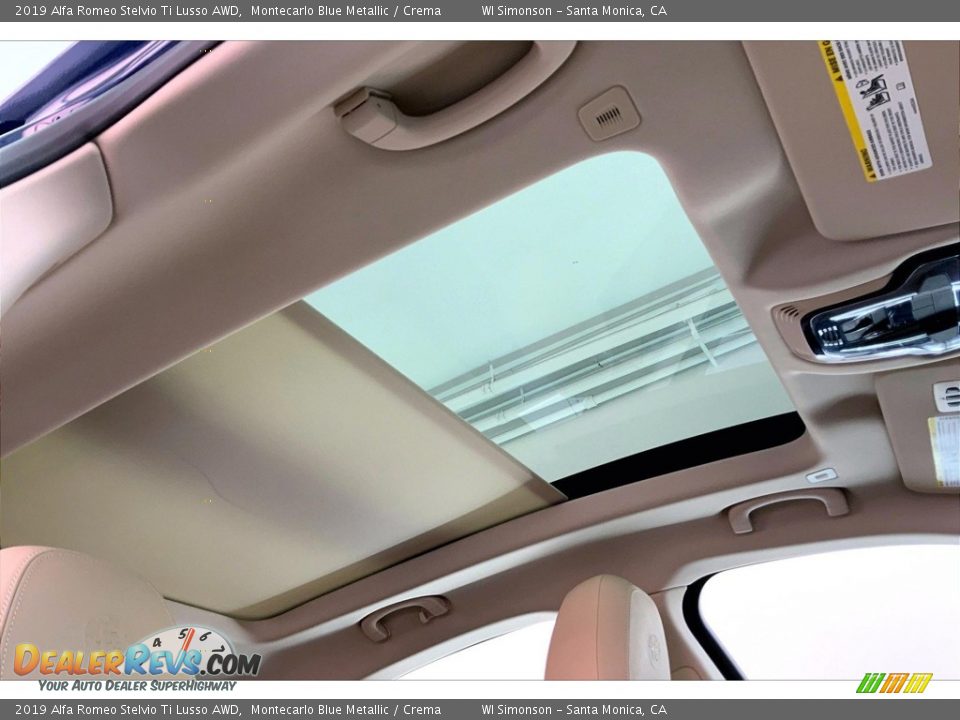 Sunroof of 2019 Alfa Romeo Stelvio Ti Lusso AWD Photo #25