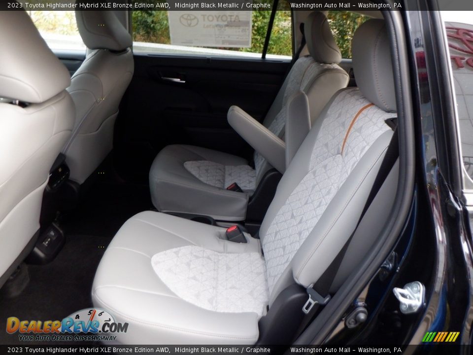 Rear Seat of 2023 Toyota Highlander Hybrid XLE Bronze Edition AWD Photo #29
