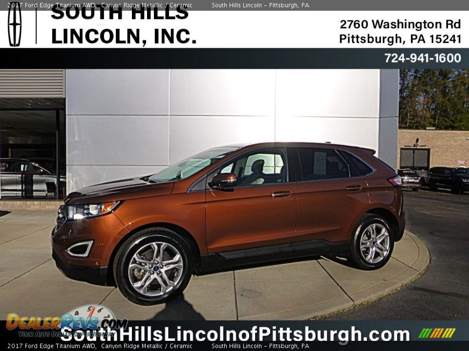 2017 Ford Edge Titanium AWD Canyon Ridge Metallic / Ceramic Photo #1