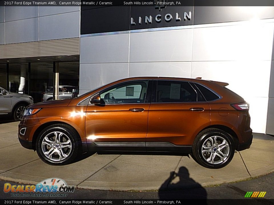 Canyon Ridge Metallic 2017 Ford Edge Titanium AWD Photo #2