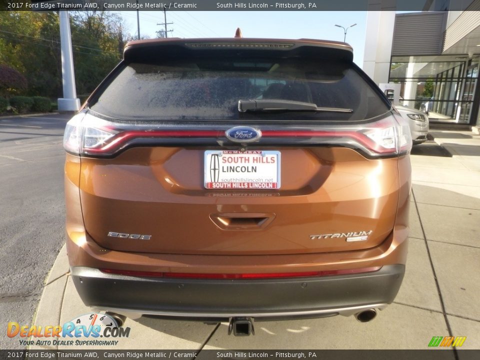 2017 Ford Edge Titanium AWD Canyon Ridge Metallic / Ceramic Photo #4