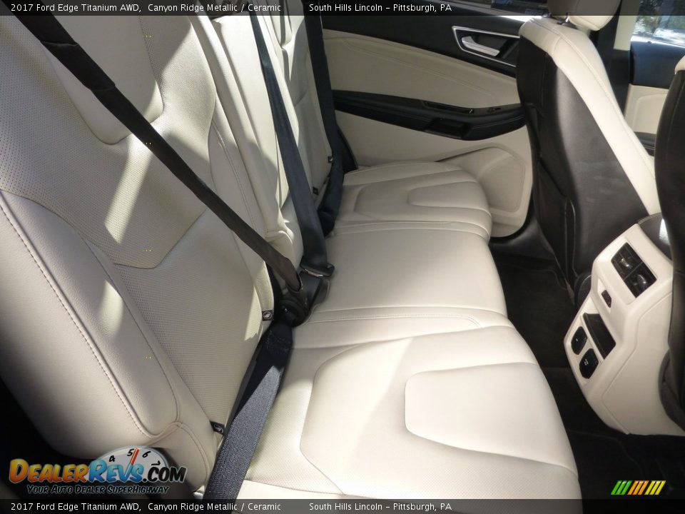 Rear Seat of 2017 Ford Edge Titanium AWD Photo #14