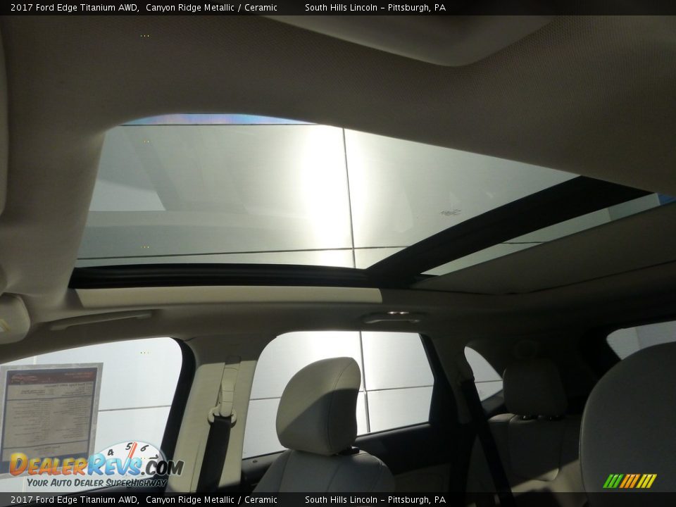 Sunroof of 2017 Ford Edge Titanium AWD Photo #20