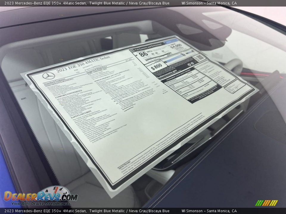 2023 Mercedes-Benz EQE 350+ 4Matic Sedan Window Sticker Photo #24