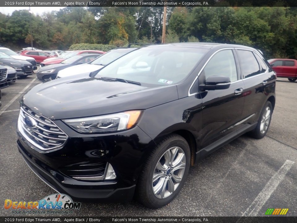 2019 Ford Edge Titanium AWD Agate Black / Ebony Photo #1