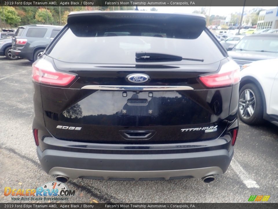 2019 Ford Edge Titanium AWD Agate Black / Ebony Photo #3