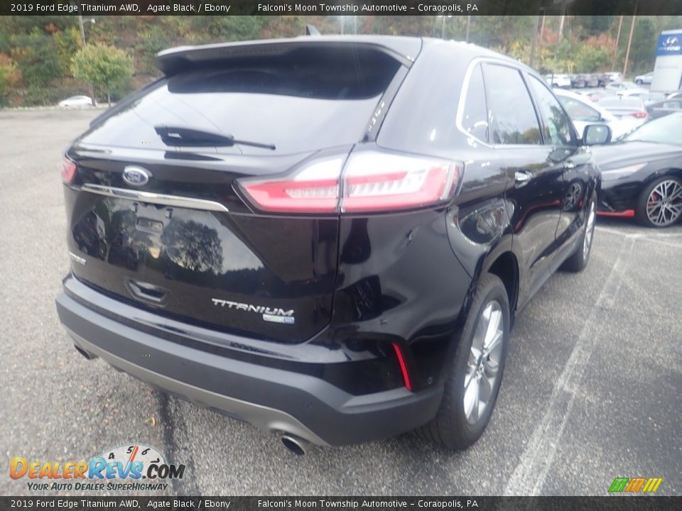 2019 Ford Edge Titanium AWD Agate Black / Ebony Photo #4