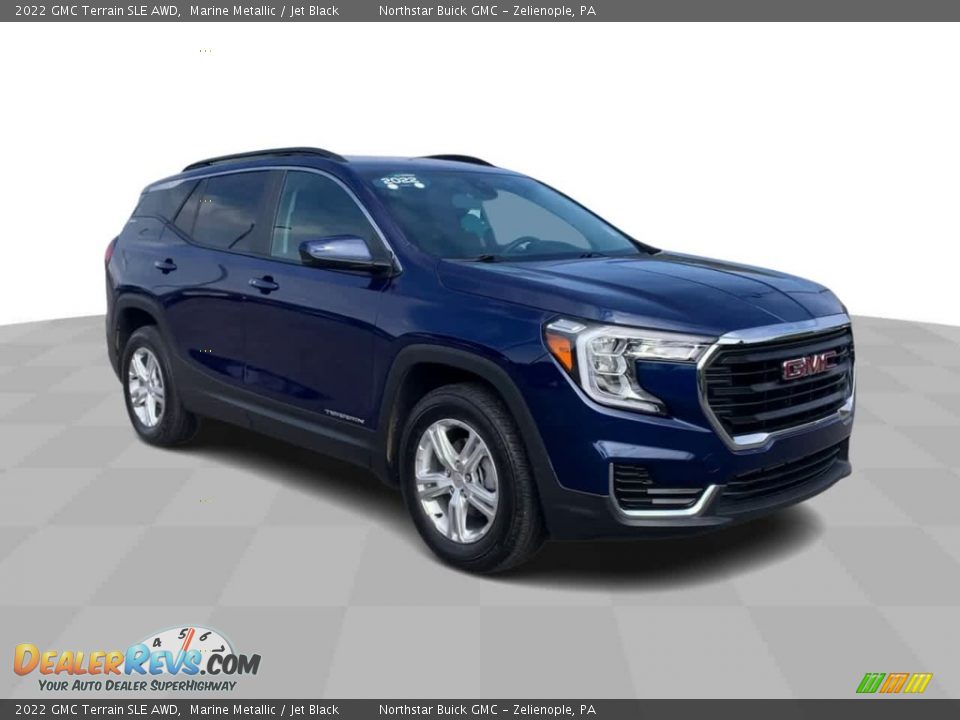 2022 GMC Terrain SLE AWD Marine Metallic / Jet Black Photo #2