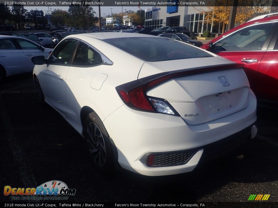 2018 Honda Civic LX-P Coupe Taffeta White / Black/Ivory Photo #2