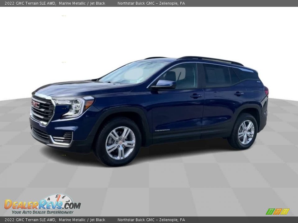 2022 GMC Terrain SLE AWD Marine Metallic / Jet Black Photo #4