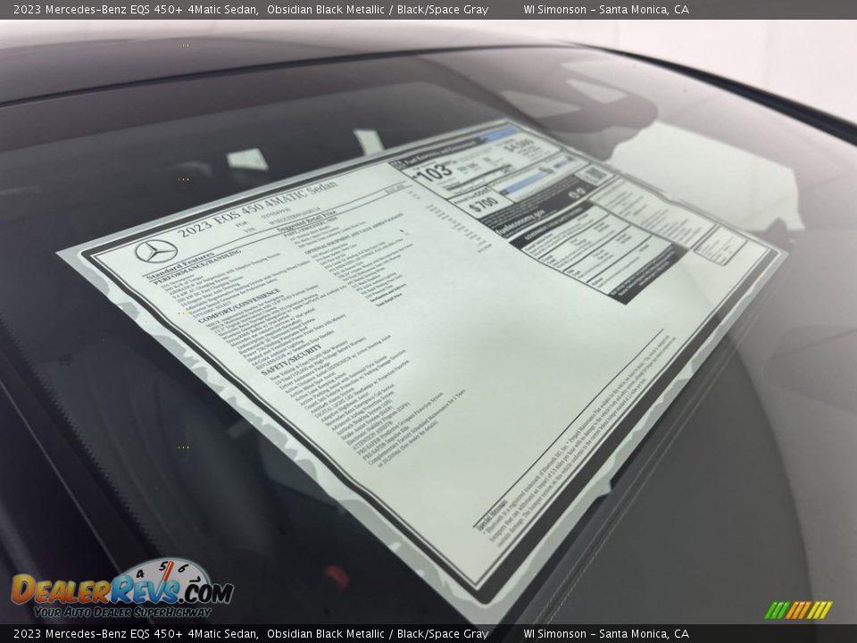 2023 Mercedes-Benz EQS 450+ 4Matic Sedan Window Sticker Photo #24