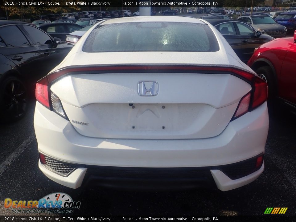 2018 Honda Civic LX-P Coupe Taffeta White / Black/Ivory Photo #3