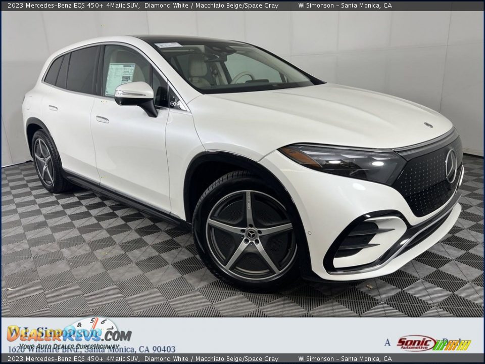 2023 Mercedes-Benz EQS 450+ 4Matic SUV Diamond White / Macchiato Beige/Space Gray Photo #1