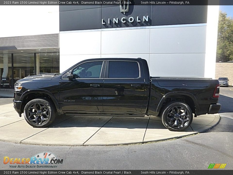 2023 Ram 1500 Limited Night Edition Crew Cab 4x4 Diamond Black Crystal Pearl / Black Photo #2