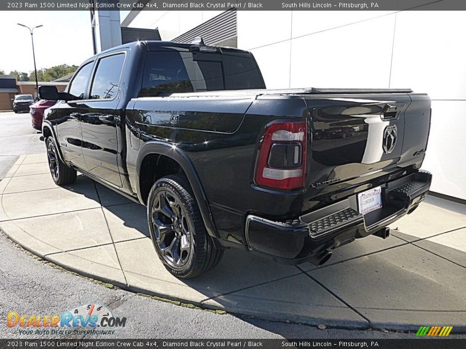 2023 Ram 1500 Limited Night Edition Crew Cab 4x4 Diamond Black Crystal Pearl / Black Photo #3