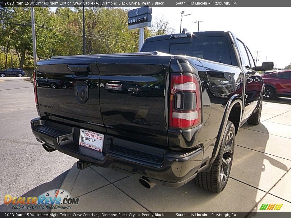 2023 Ram 1500 Limited Night Edition Crew Cab 4x4 Diamond Black Crystal Pearl / Black Photo #6