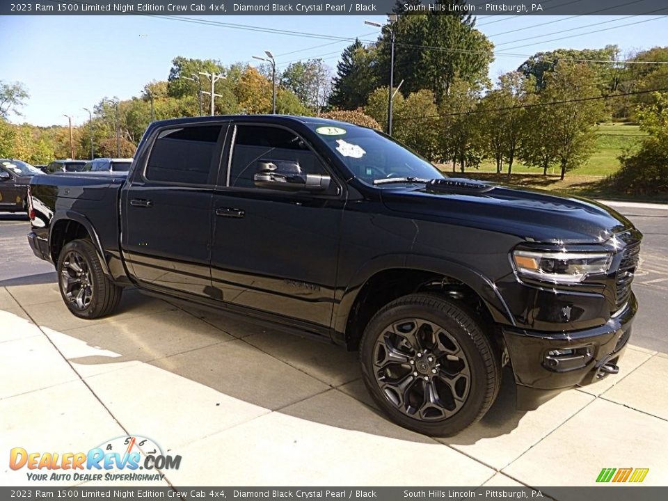 2023 Ram 1500 Limited Night Edition Crew Cab 4x4 Diamond Black Crystal Pearl / Black Photo #7