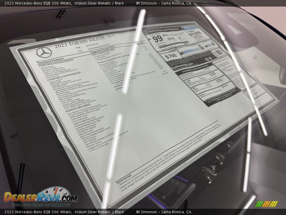 2023 Mercedes-Benz EQB 300 4Matic Window Sticker Photo #26