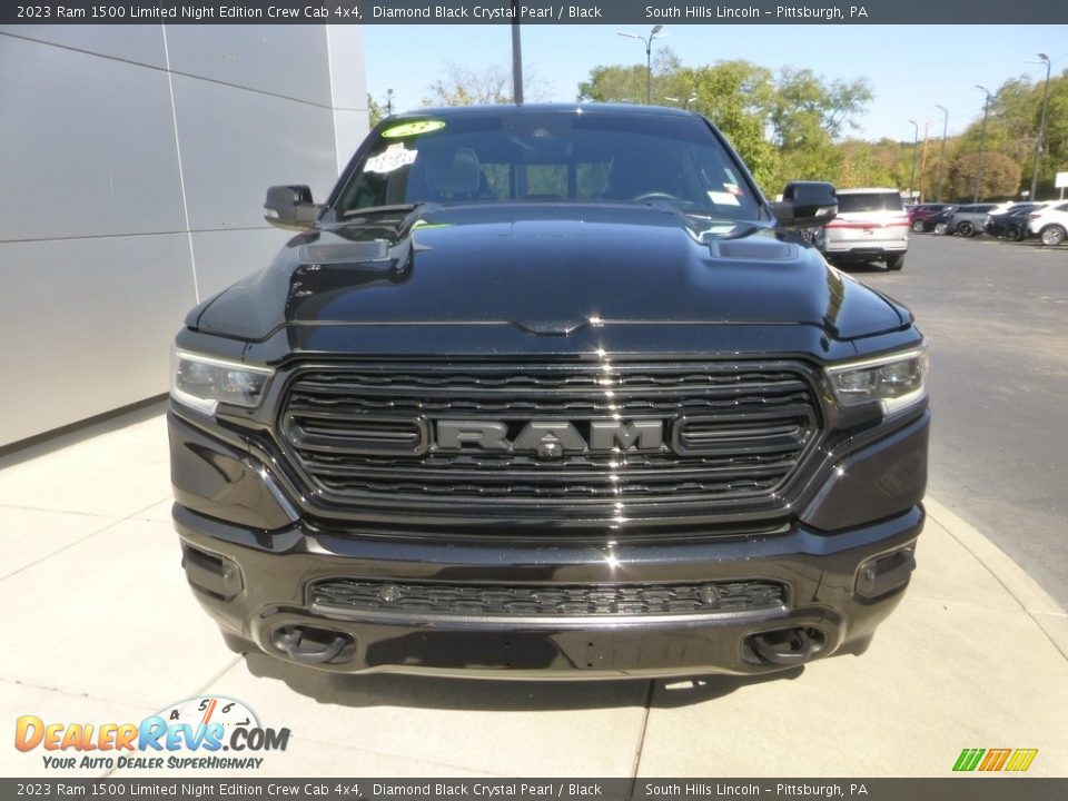 2023 Ram 1500 Limited Night Edition Crew Cab 4x4 Diamond Black Crystal Pearl / Black Photo #9