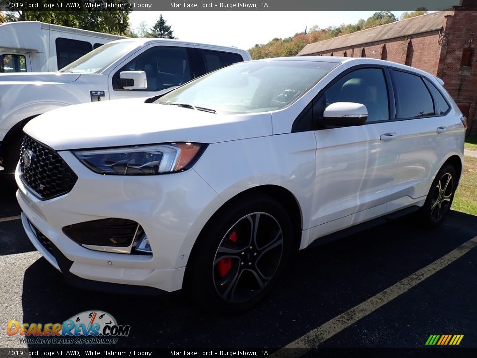 2019 Ford Edge ST AWD White Platinum / Ebony Photo #1