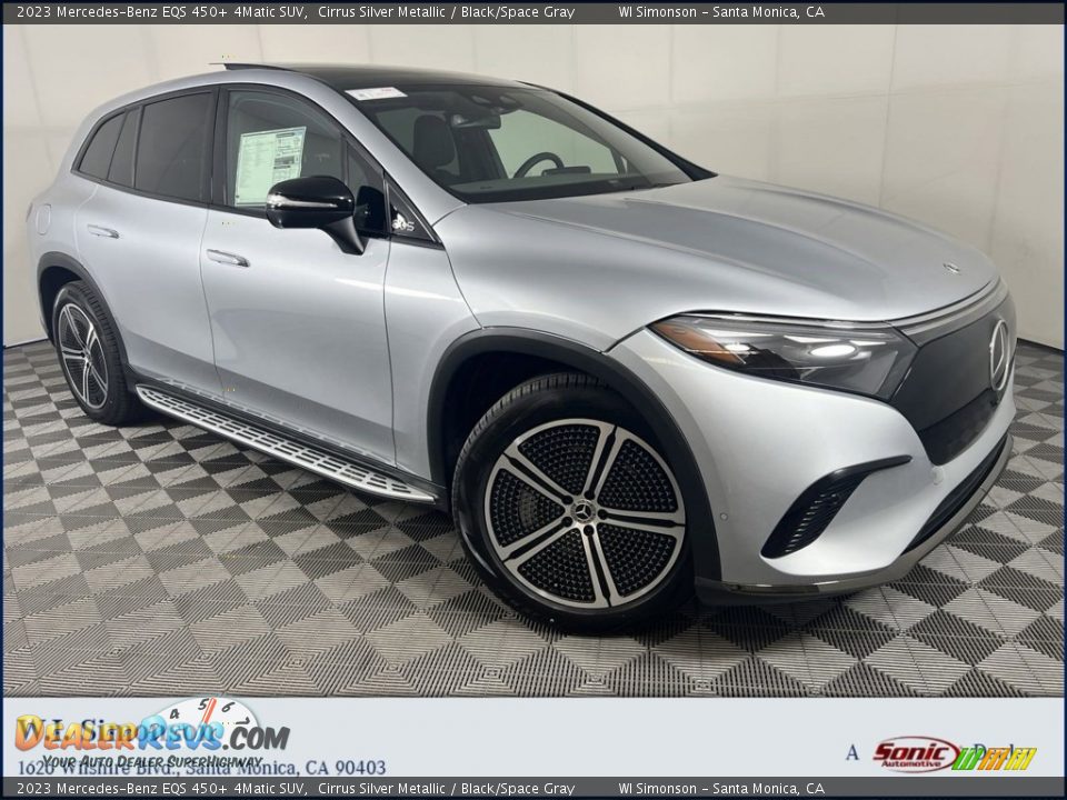 2023 Mercedes-Benz EQS 450+ 4Matic SUV Cirrus Silver Metallic / Black/Space Gray Photo #1